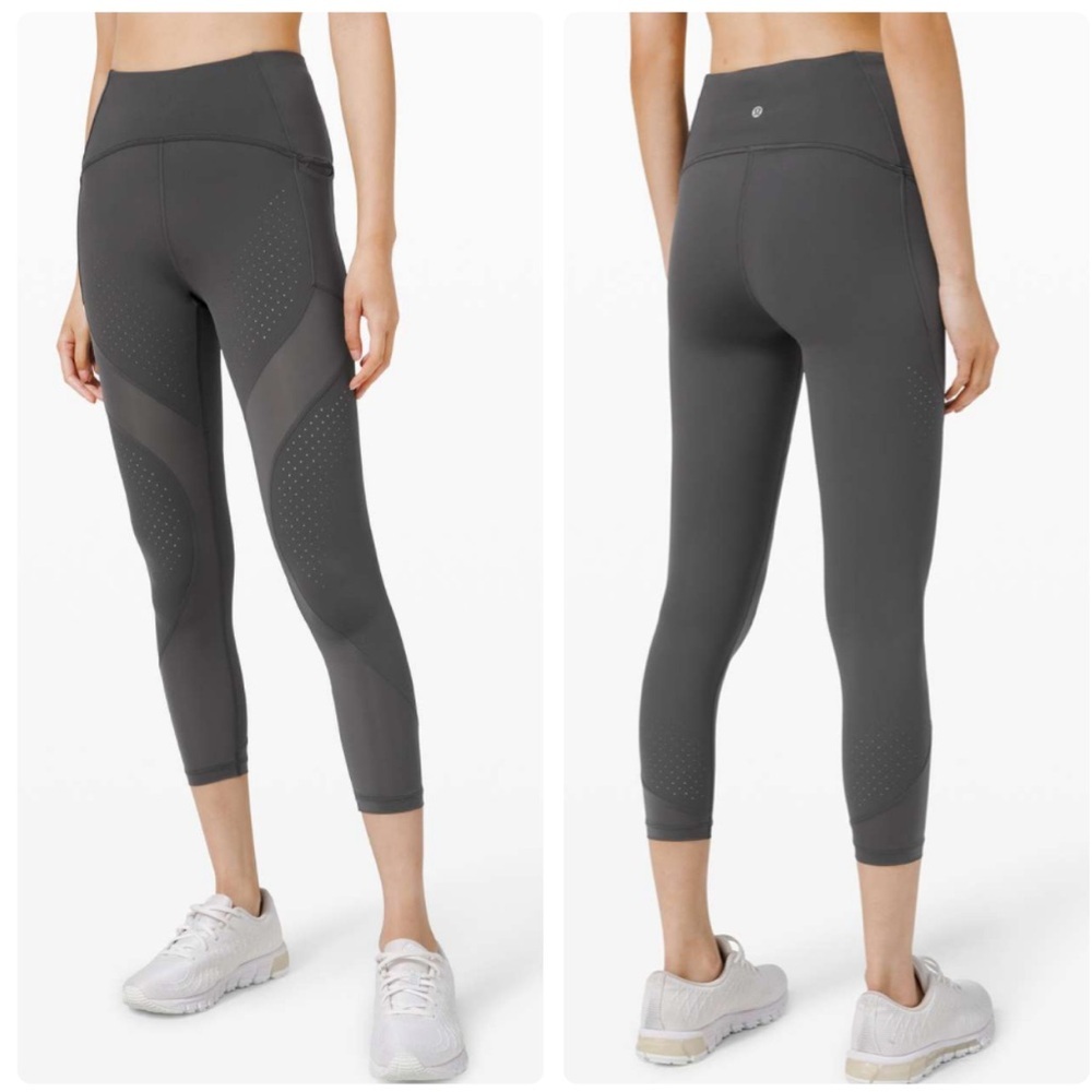 Lululemon Uncovered Strength High-Rise Crop 23" in Graphite Grey Size 4